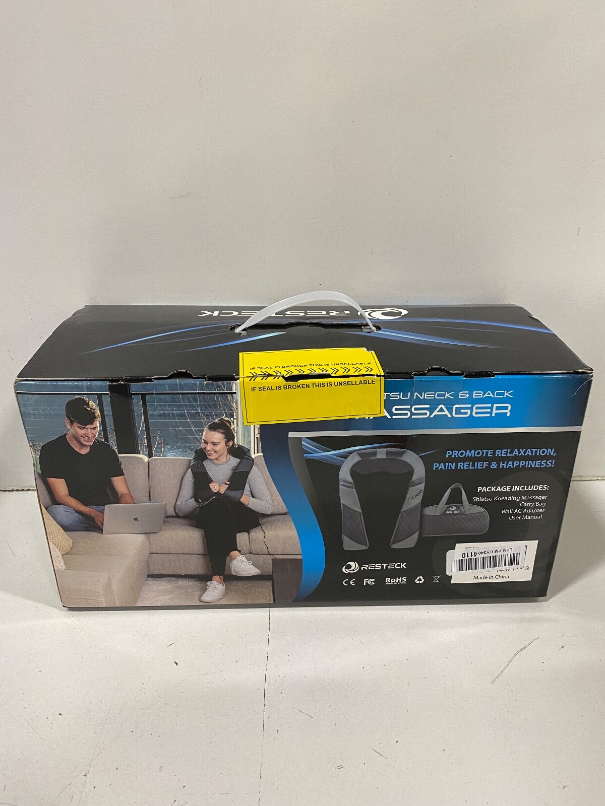 RESTECK Cordless Kneading Massage Pillow for Neck and Back