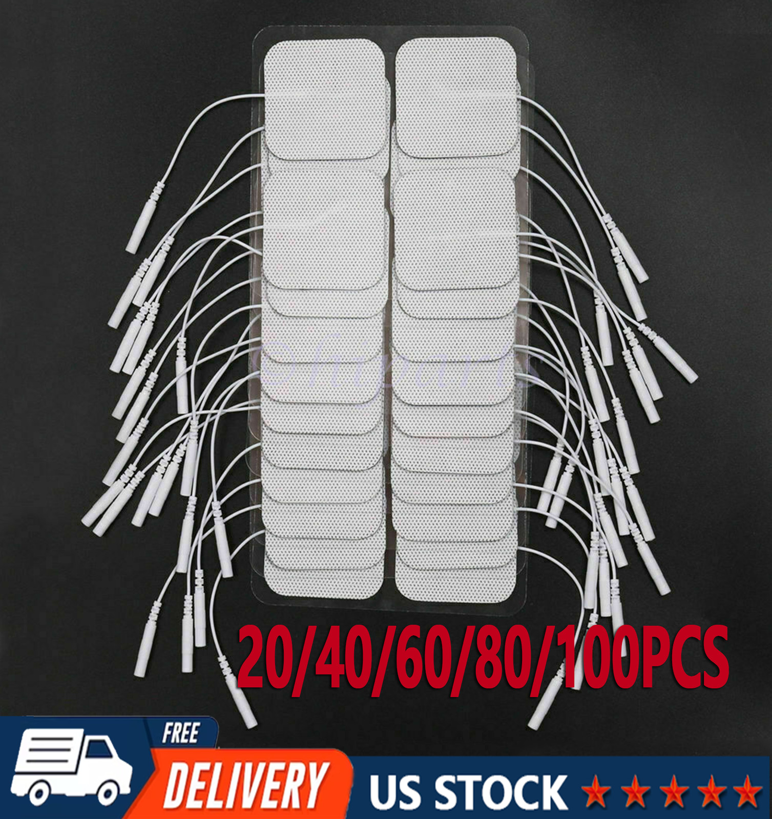 40 TENS Electrode Pads EMS Replacement Unit 7000 3000 2×2 Muscle Stimulator BULK