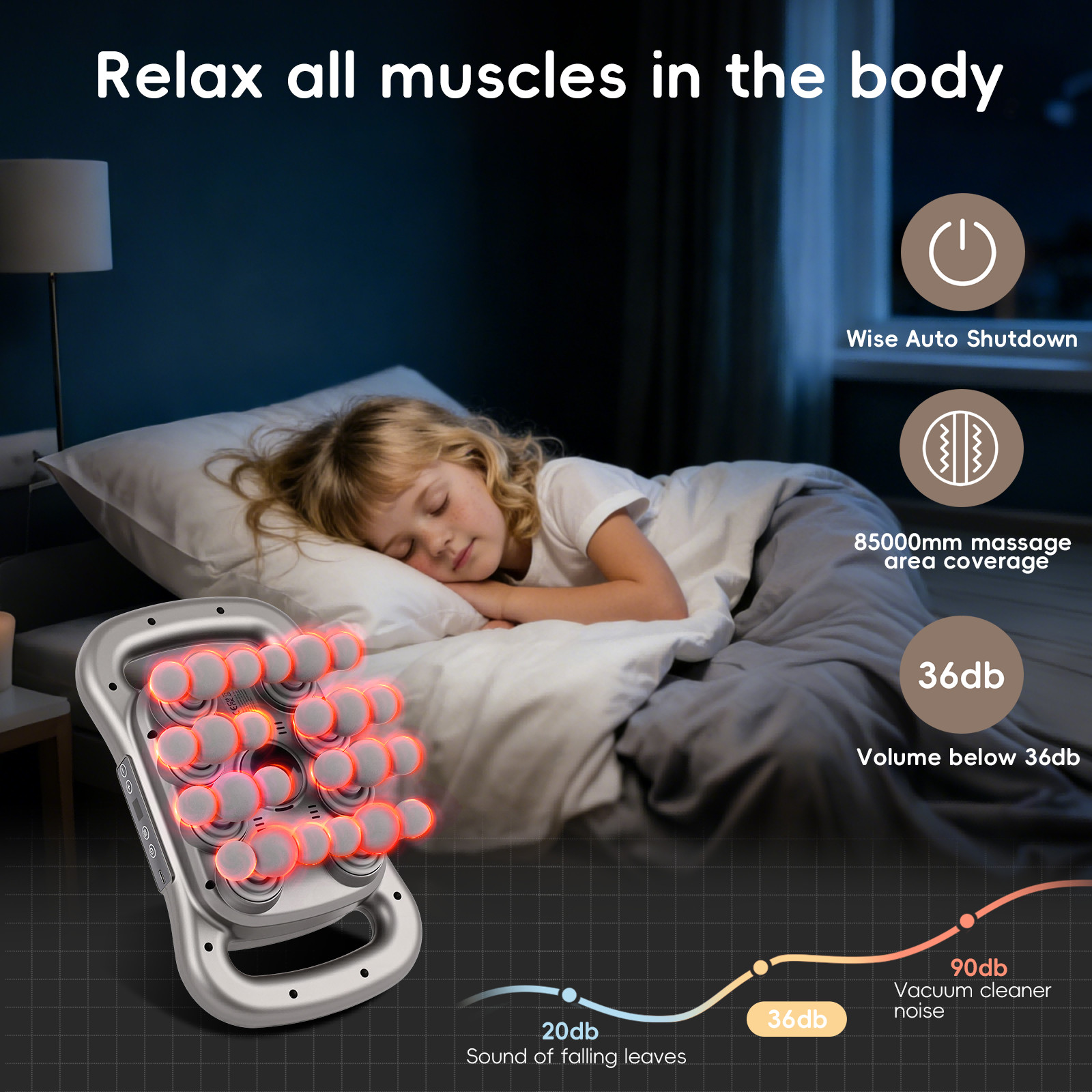 24 Head Massage Gun 9 Modes 9 Intensity Levels Deep Tissue Percussion Massager