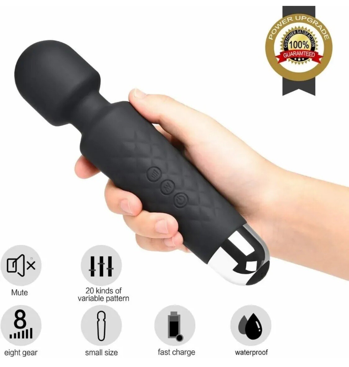 Mini Multi-Speed Magic Massager Wand Massage Powerful Full Body USB Rechargeable