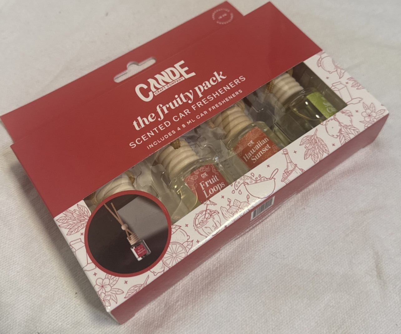CANDE CRAFT COMPANY SCENTED CAR FRESHENER FRUITY PACK