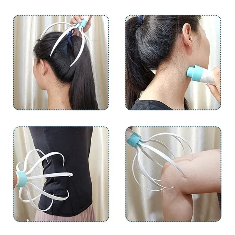 Electric Scalp Massager Head Scratcher Vibrating Octopus Hair Growth Relaxation