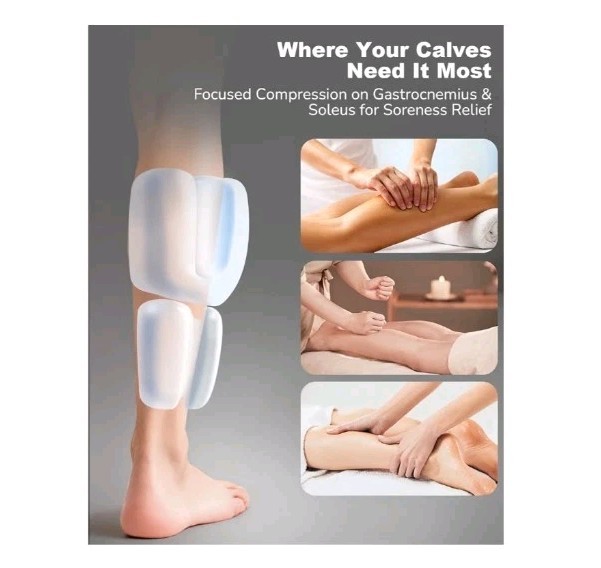 JZBRAIN Air Compression Calf Massager w/ Heat 5 Modes Leg Wrap OPEN BOX NEW