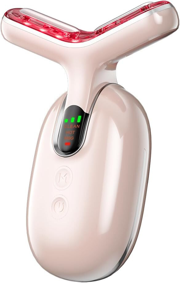 Neck Face Vibrating Massager Portable Thermal for Skin Care Double Chin