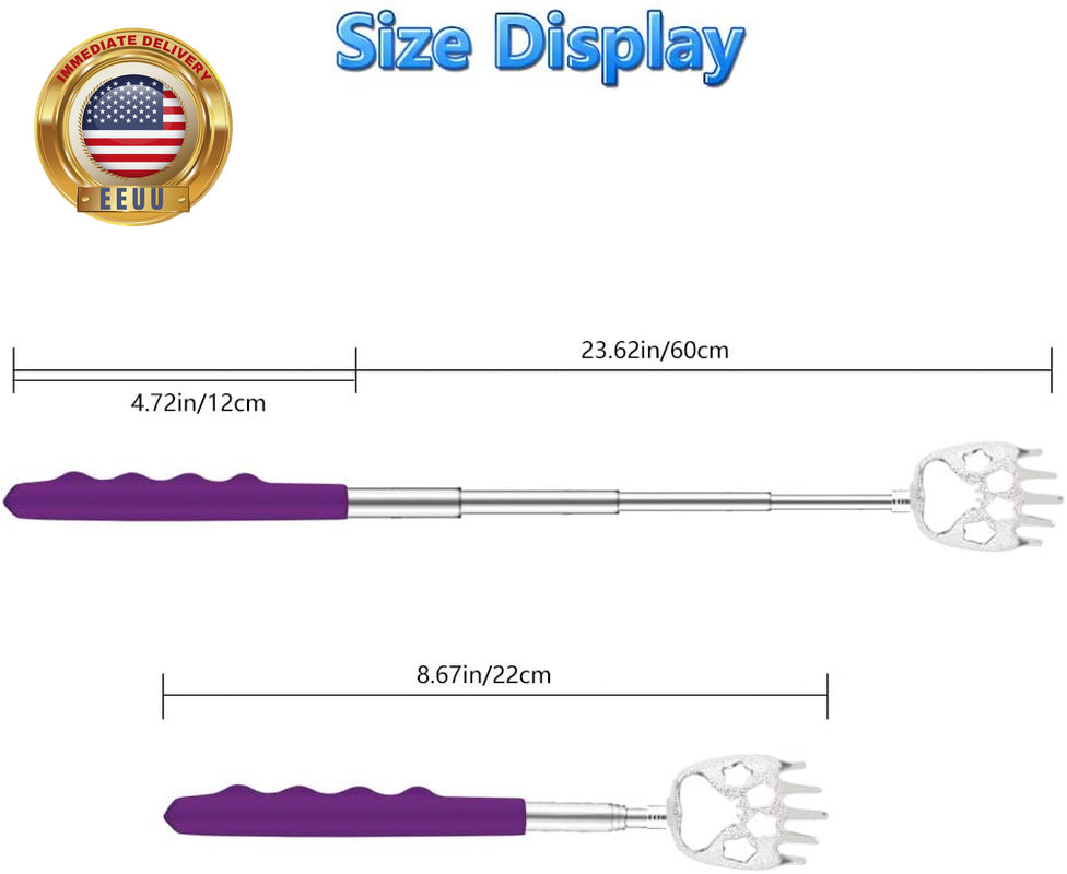 6 Pack Telescoping Back Scratcher – Bear Claw Back Scratchers – Portable Extenda