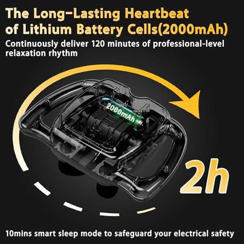 24-Head Fascia Gun High-Frequency Vibration Body Massage Gun Back Waist Massager