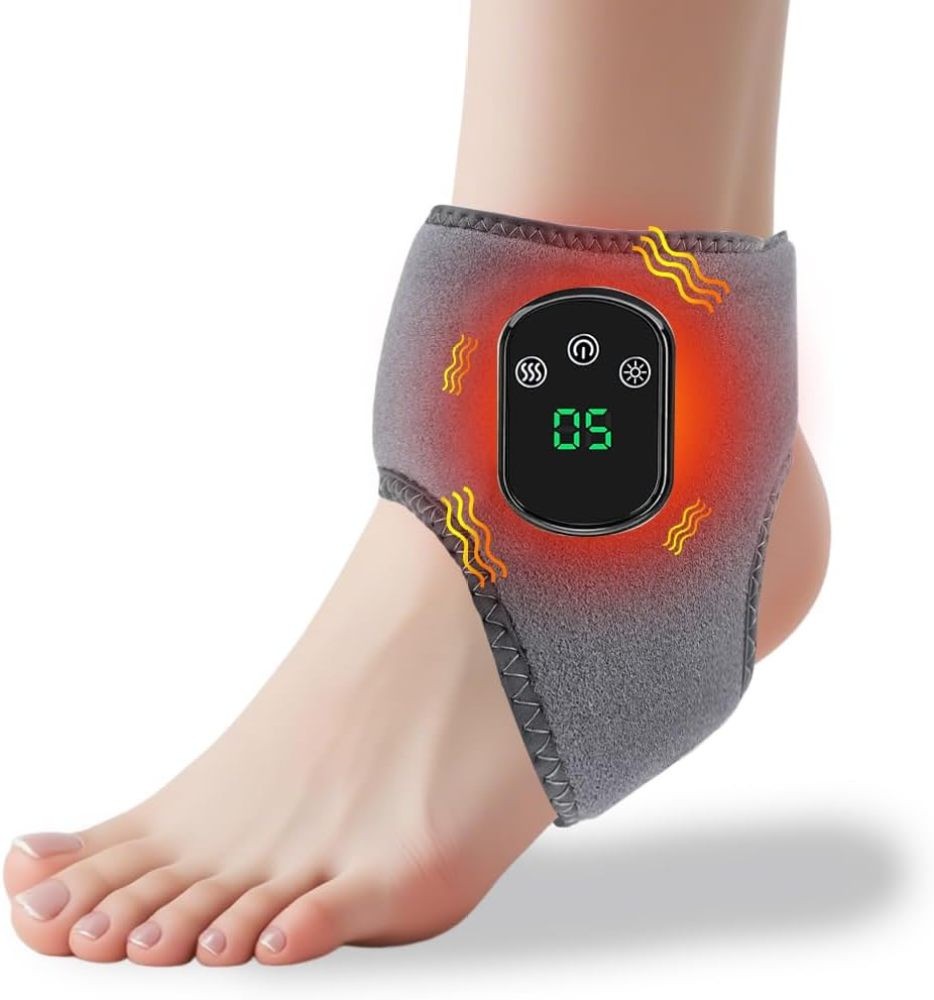 Electric Foot Ankle Massager Pain Relief Heating Vibration Infrared Hot Compress