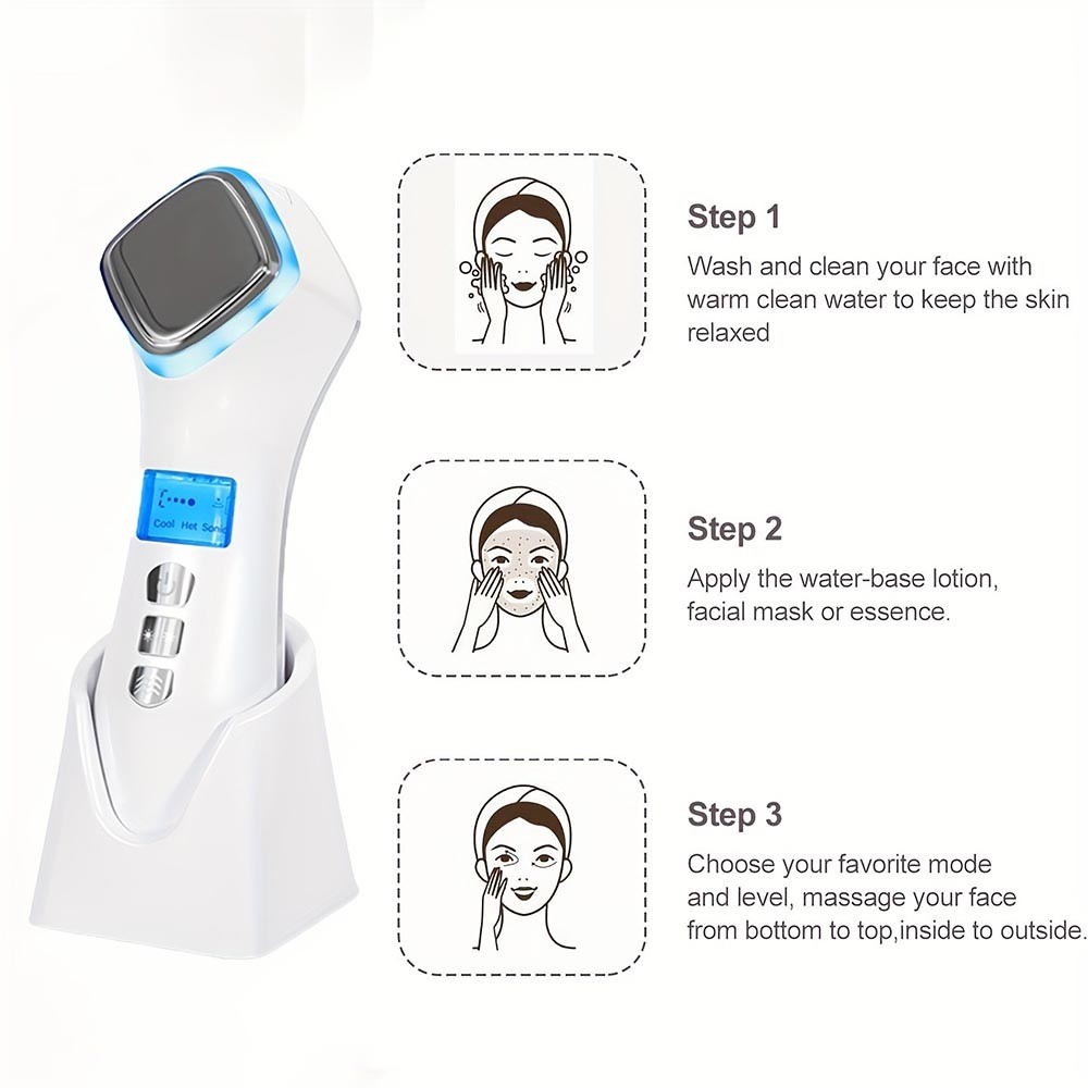 Compact Portable Beauty Facial Massager Stable Use Fits Personal Daily Face Care