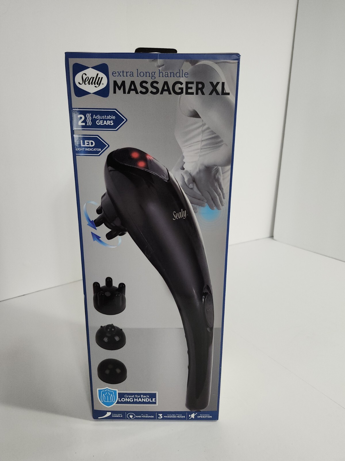 Sealy Massager – Extra Long Handle XL – Great for Back – Noiseless – New