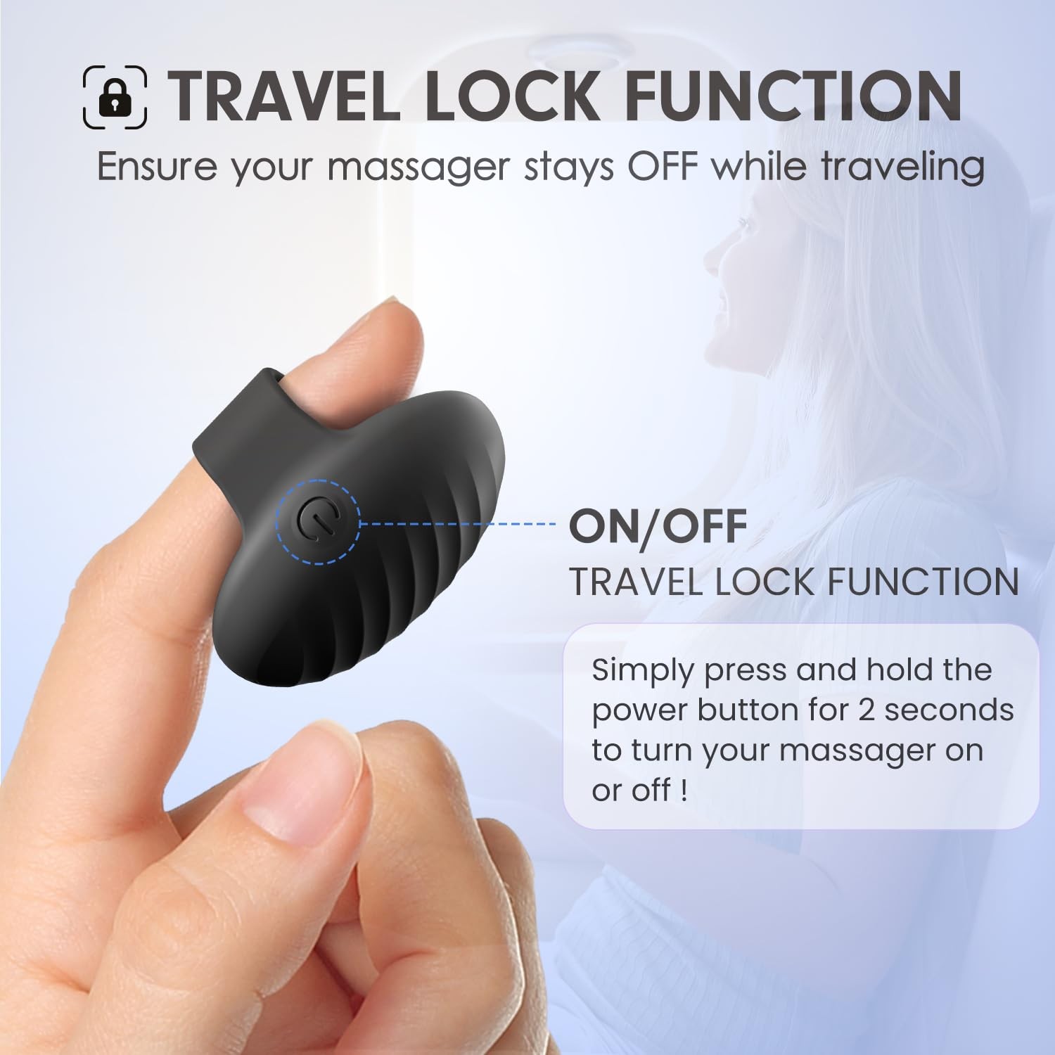 MANFLY Mini Finger Massager, Waterproof Rechargeable Portable Powerful Massag…