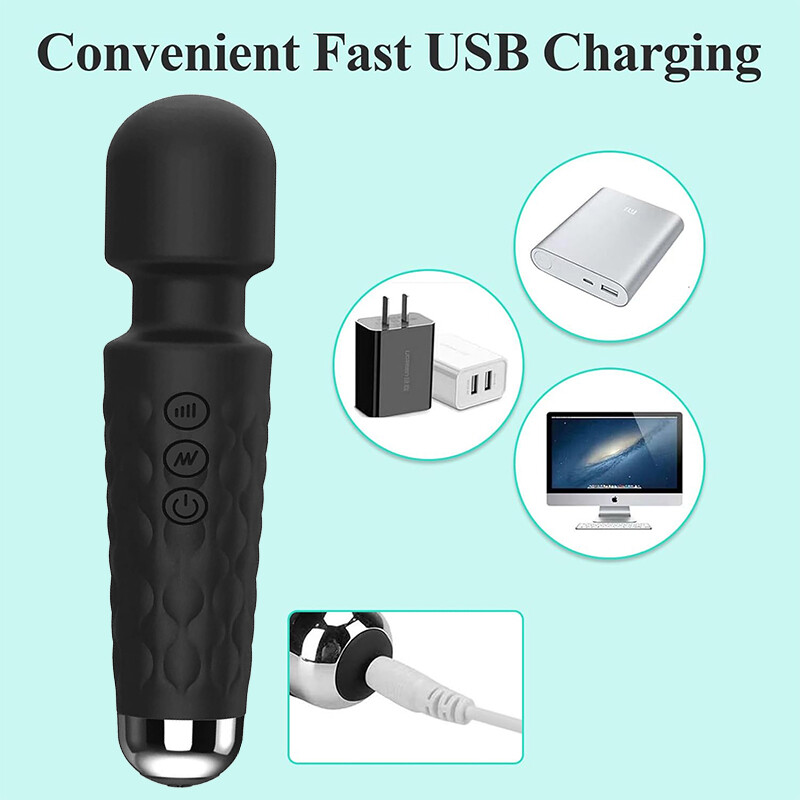 Handheld Massager 20 Speeds Wand Vibrating Massage Magic Full Body Therapy Motor