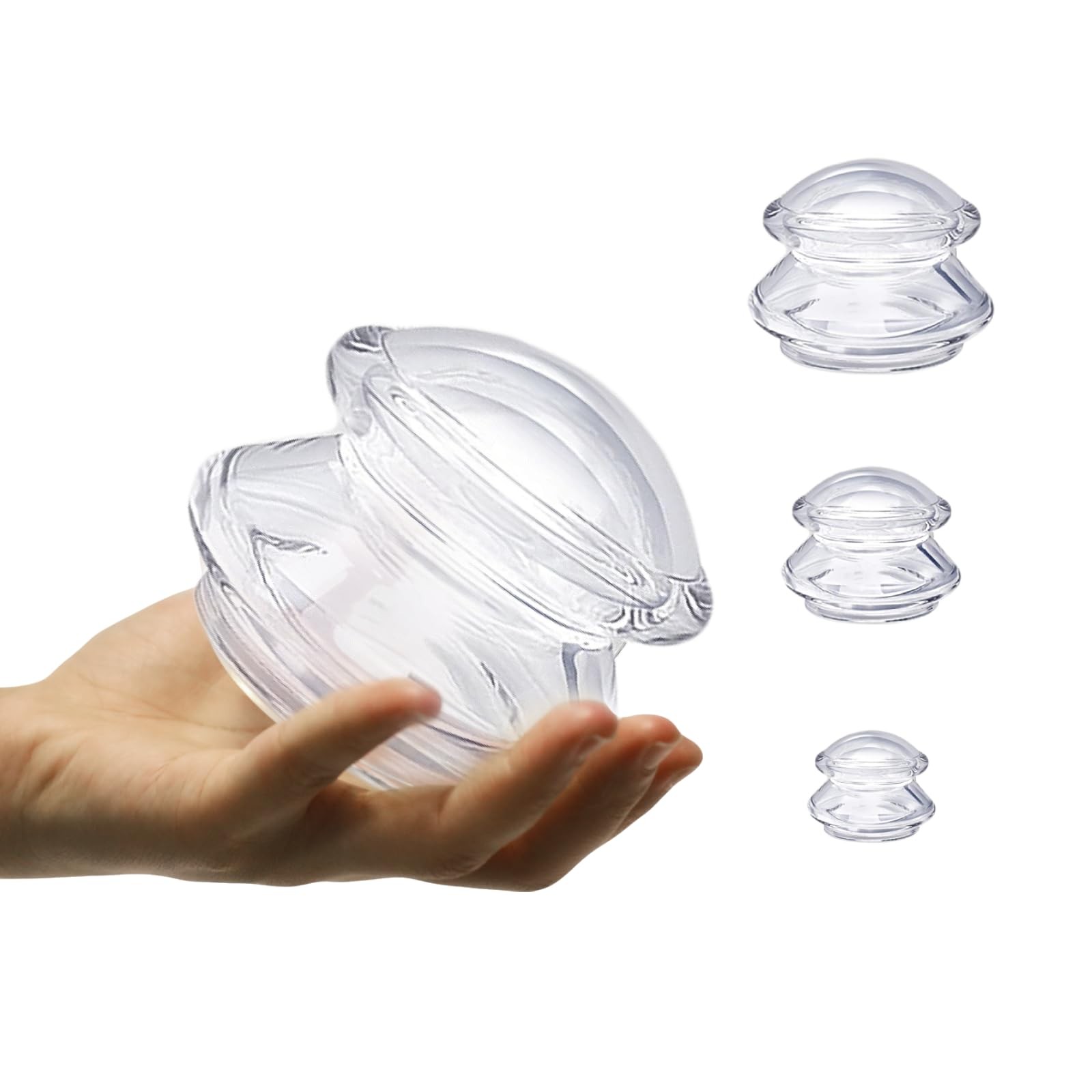 JT 4 Sizes Cupping Kit for Massage Therapy Househould & Reusable Massage Cups…
