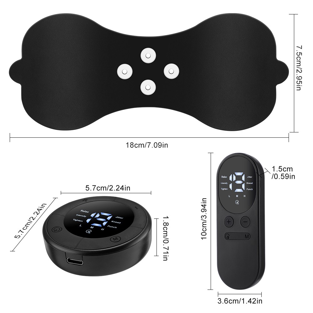 Mini Electric Heating EMS Neck Back Massager Cervical Massage Patch Stimulator