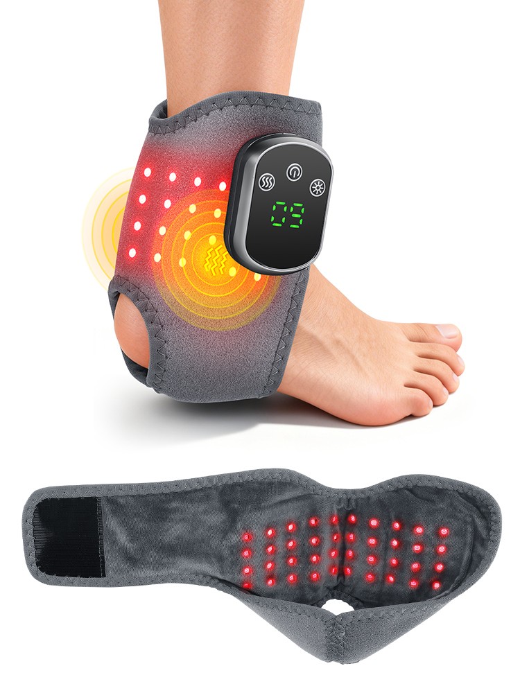 Red Light Therapy Cordless Ankle Massager Wireless Heating Pad 40PCS LED Beads