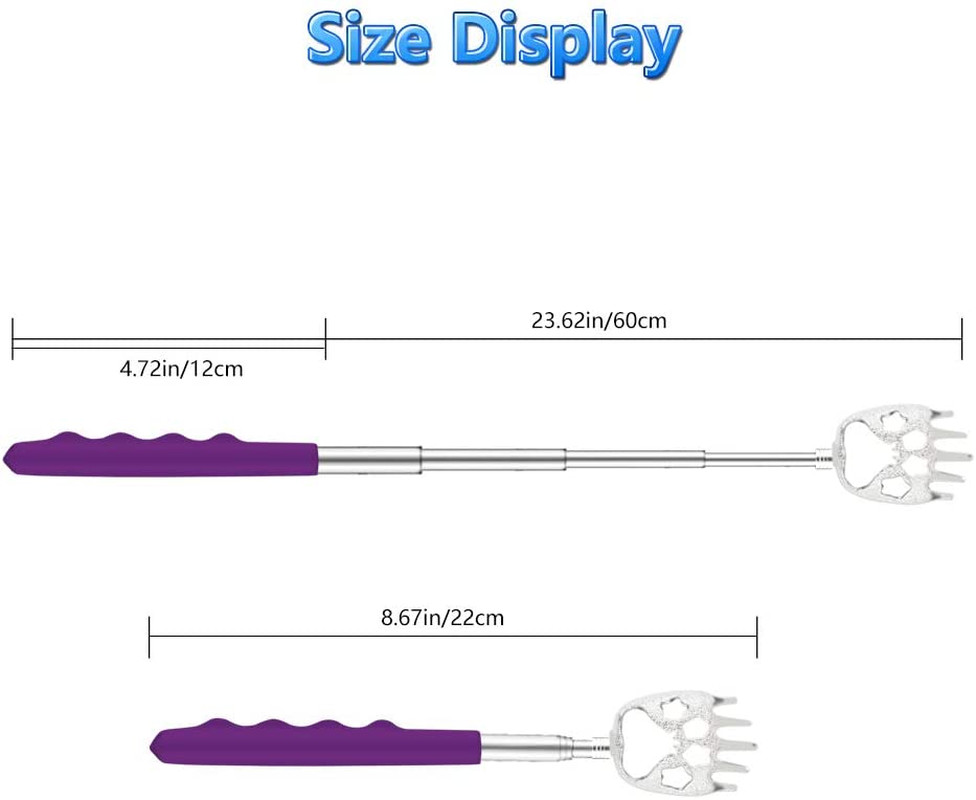 6 Pack Telescoping Back Scratcher – Bear Claw Back Scratchers – Portable Extenda