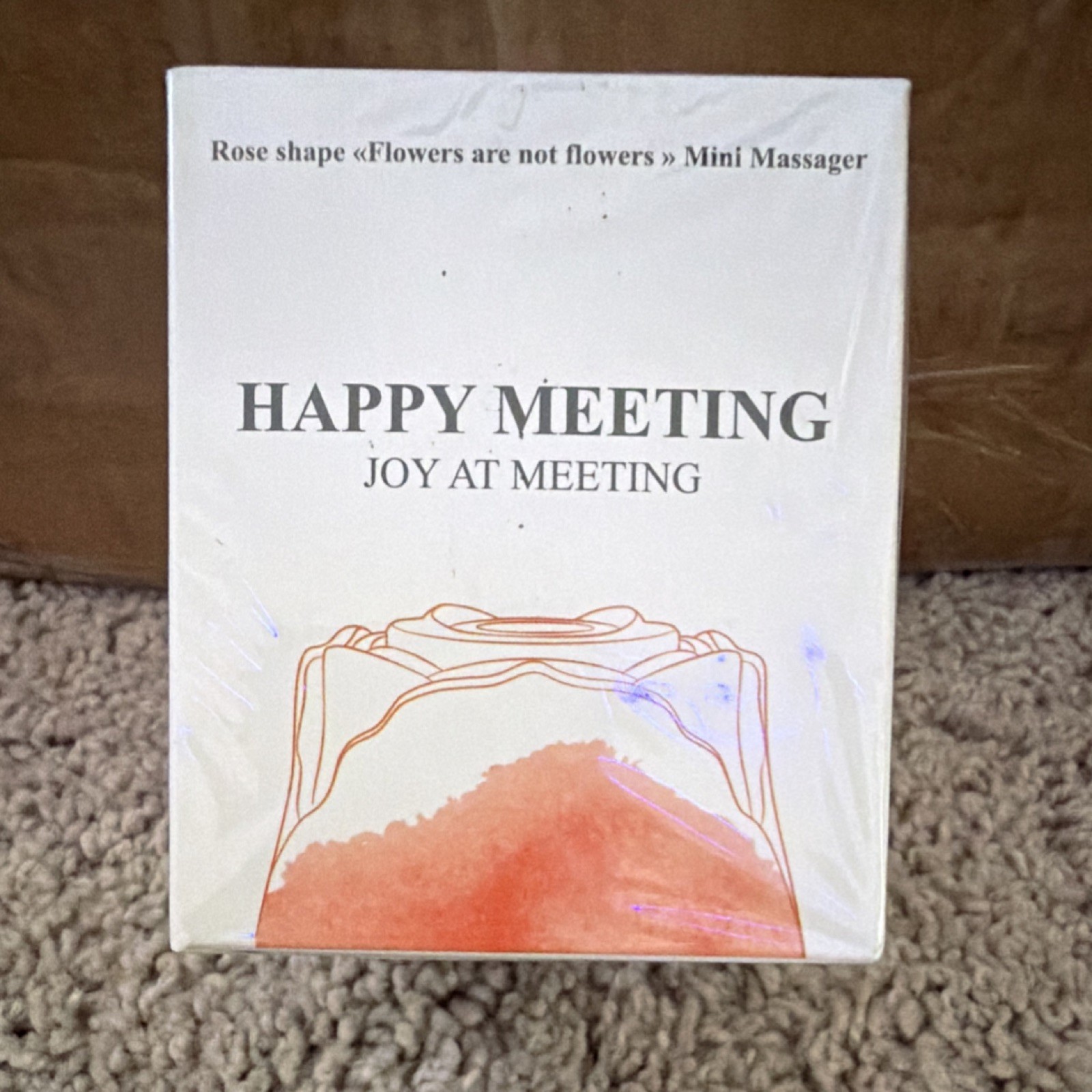 Rose Shaped Mini Massager for Women Happy Meeting Joy At Meeting *New & Sealed*