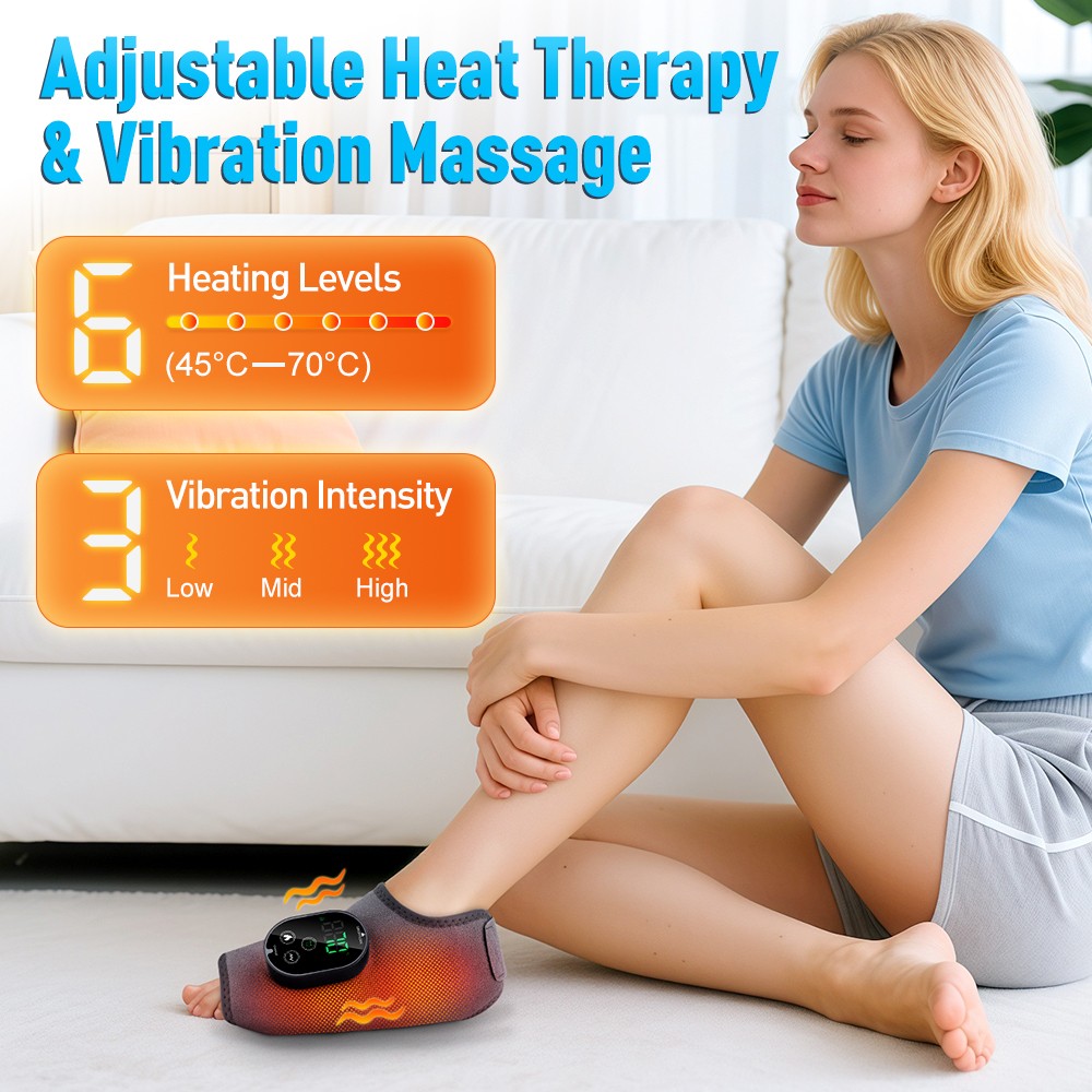 Foot Renew Triple Method Massager Heat Vibration for Heel Arch Ankle Neuropathy
