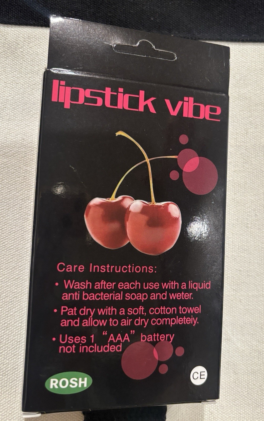 Personal mini- Lipstick Vibrator AAA Battery Not Inc., PINK, Purple, Red & Black