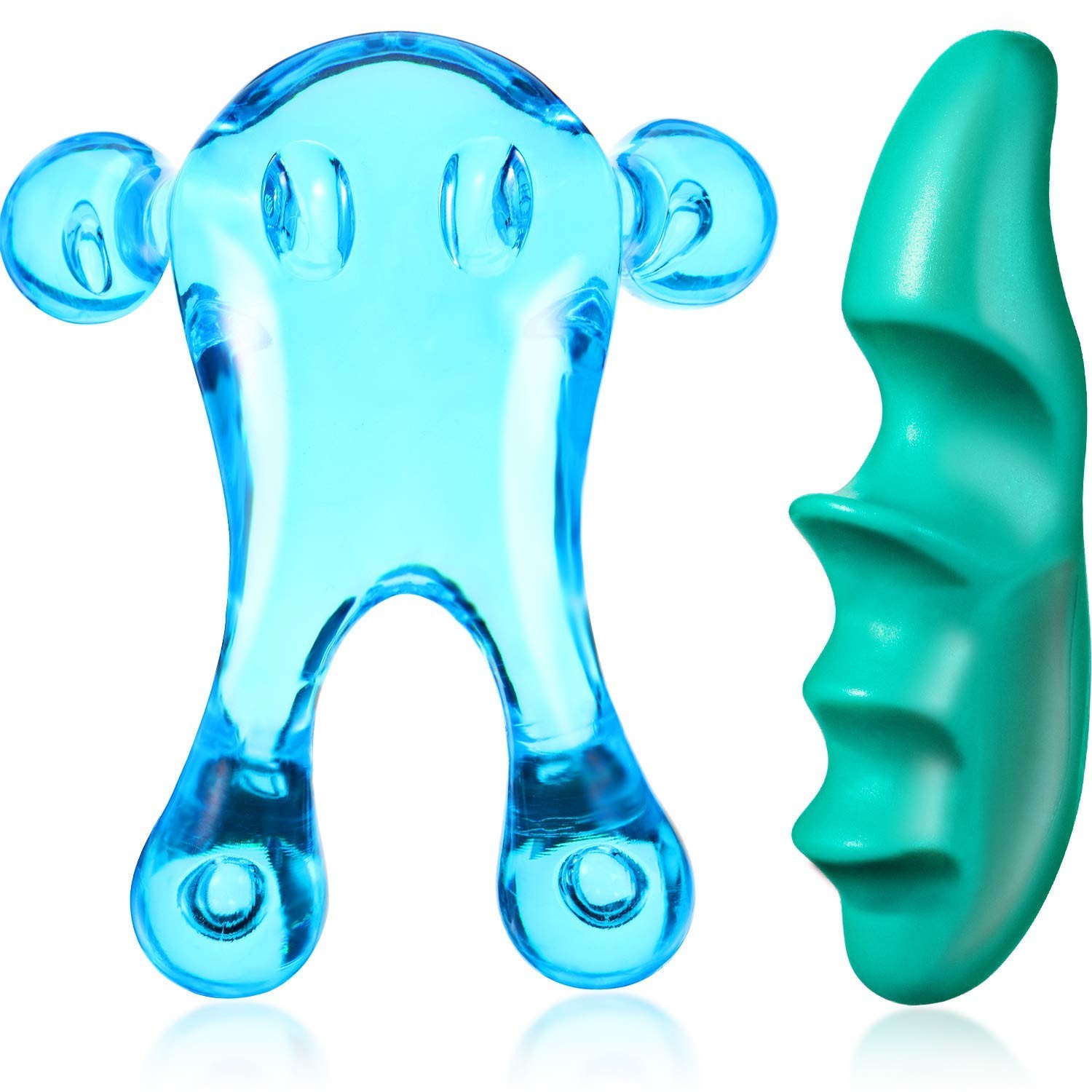2 Pcs Deep Tissue Massage Tool Set Include 4 Legged Palm Massager and Thumb M…