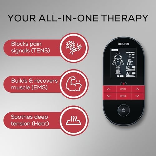 BEURER DIGITAL TENS +EMS DEVICE W/ HEAT – BLACK
