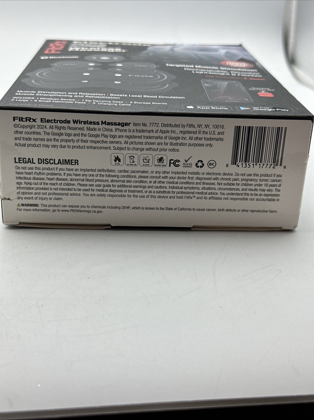 FitRx Electrode Wireless Massager – Rechargeable – New Open Box