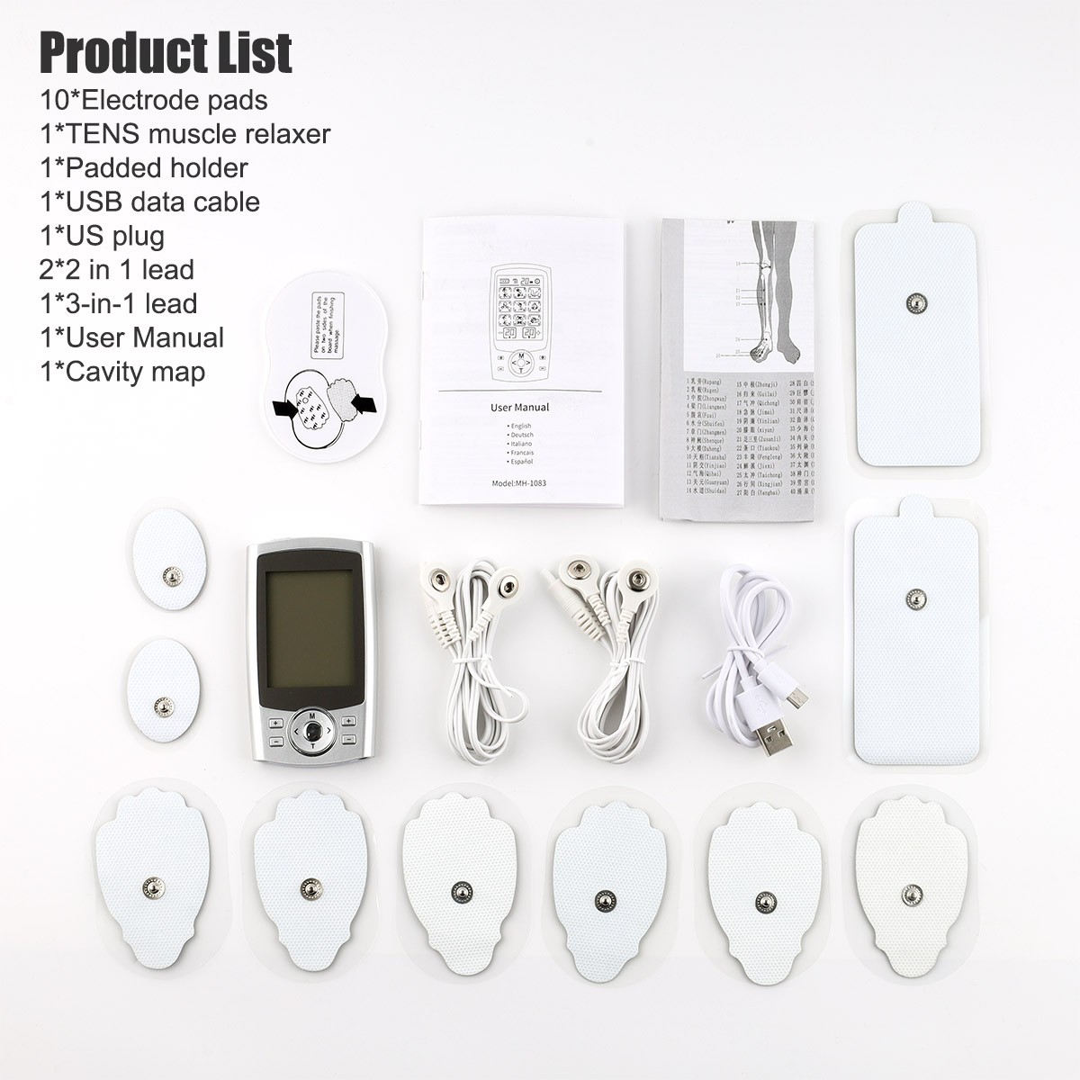 36 Preset Massage Modes 20 Adjustable Intensity Levels LTENS Muscle Stimulator
