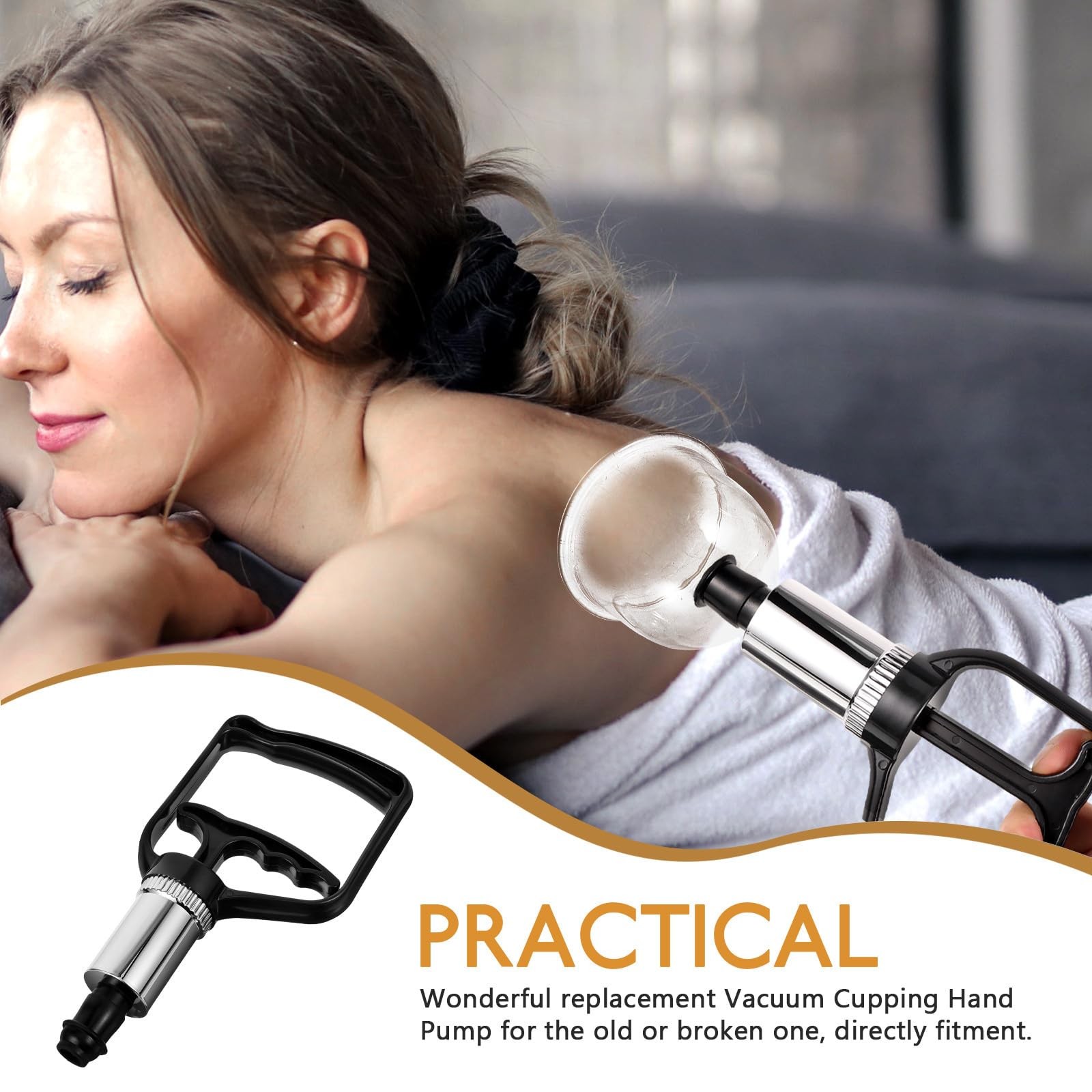 1 PCS Cupping Hand Pump, Vacuum Suction Massage Therapy Tool, Manual Pressure…