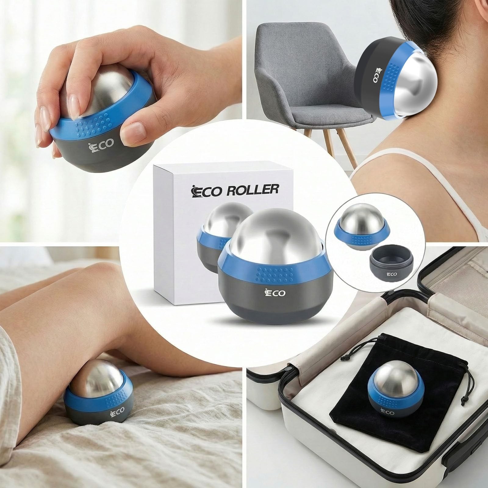 Cold Massage Roller Ball – Ice Therapy for Muscles, Deep Tissue Relief & Plantar