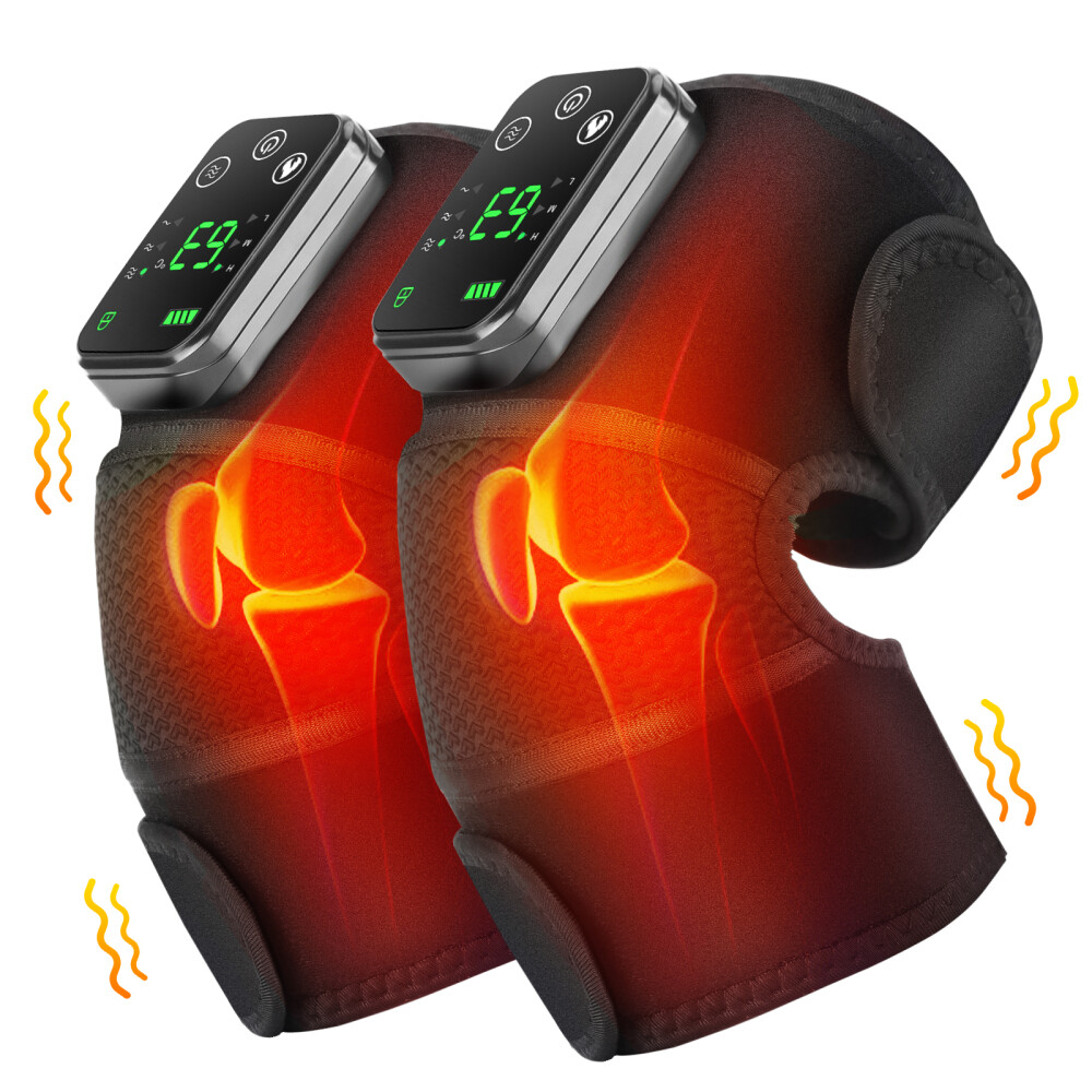 Cordless Electric Heated Knee Massager with Vibration for Knee Shoulder Elbow
