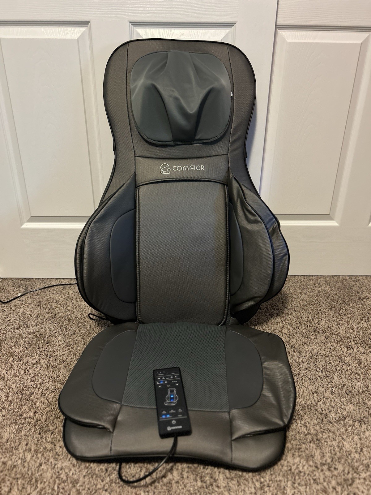 Comfier Shiatsu Neck/Back/Shoulder Massage Cushion Heat Air Compression Remote