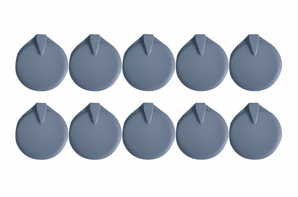 10 Pieces 9.5cm Rubber Round Replace Electrode Pads For Microcurrent Machine