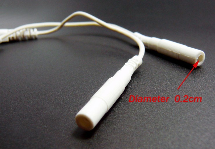 (2) Electrode Lead Wire SNAP-TO-PIN 2mm ADAPTERS Compatible w/TENS 7000 & 3000