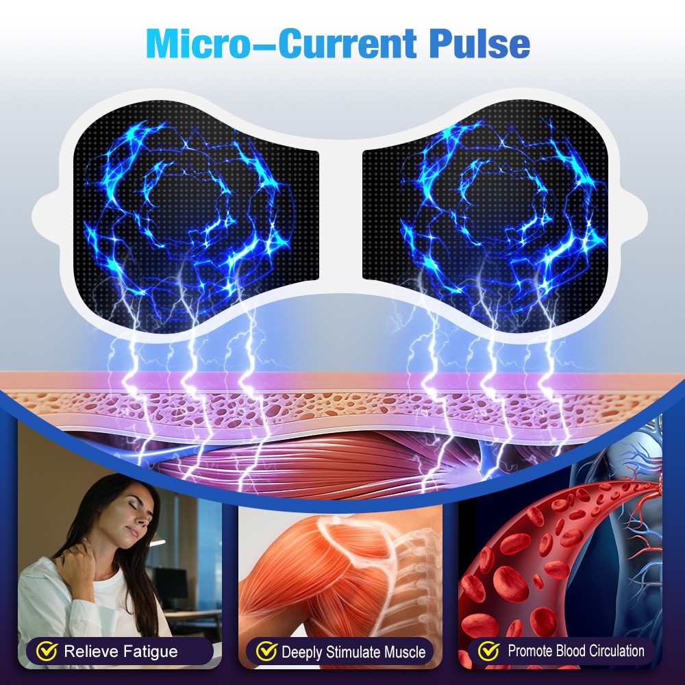 Heating Pulse Muscle Stimulator Cervical Massage Patch for Back Neck Pain Relief