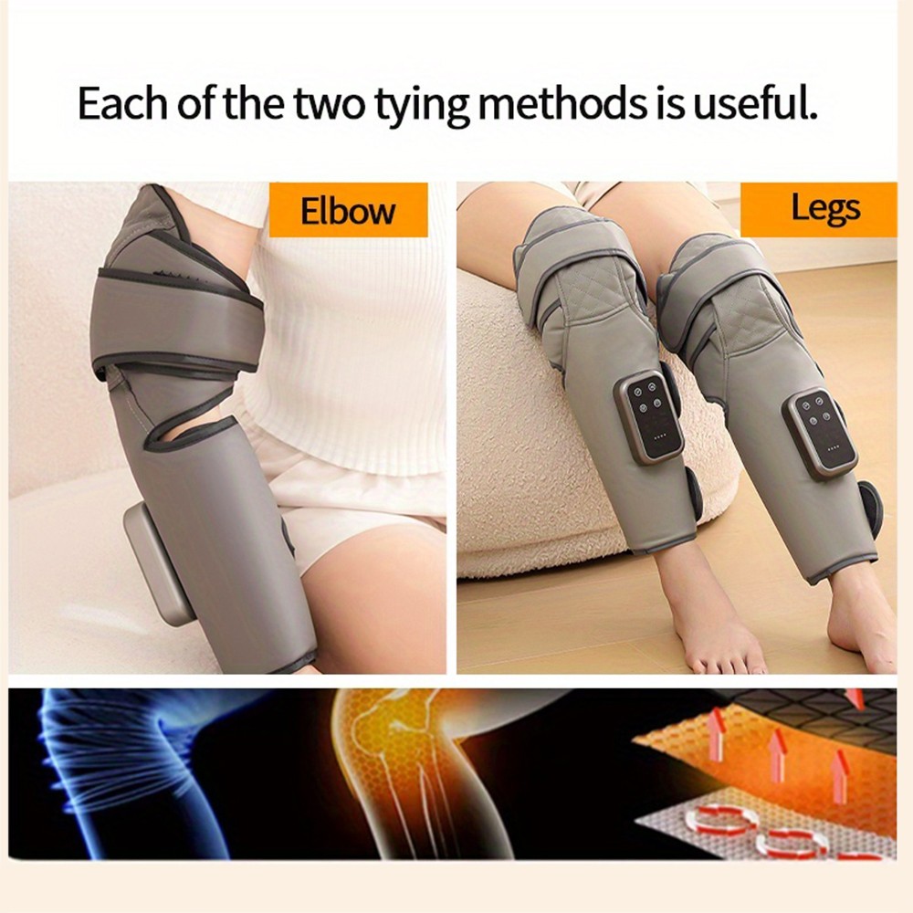 1 Pair Leg Massager Cordless knee Air Compression Massager Heated Pain Relief US