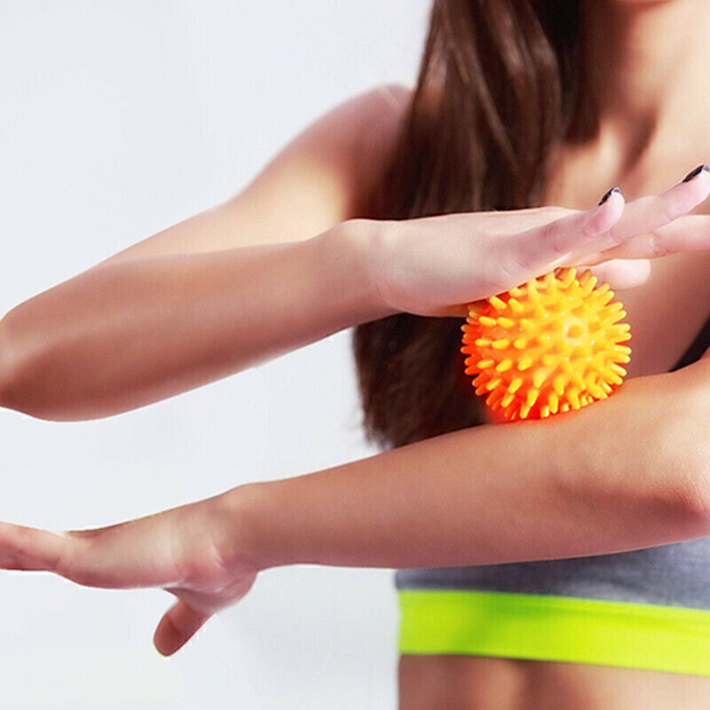 6.5cm PVC Spiky Massage Ball Roller Gym Reflexology Hand Foot Body Stress Relief