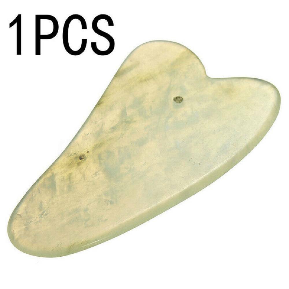 Gua Sha Natural Green Jade Quartz Crystal Stone Crystal Body Massage Board Tool