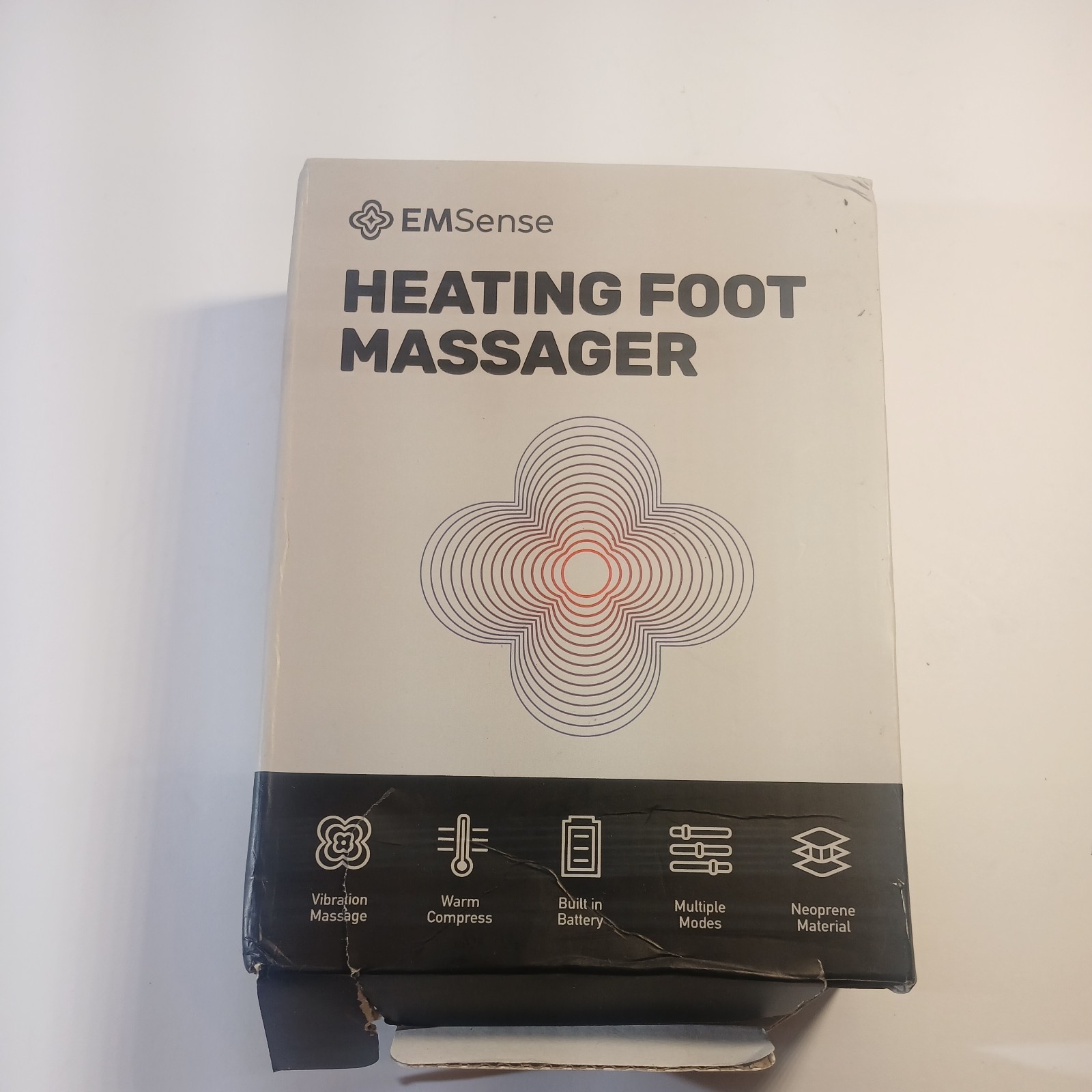 EMSense Heating Foot Massager, 3 Vibration Modes, 3 Heat Levels, 1 pack
