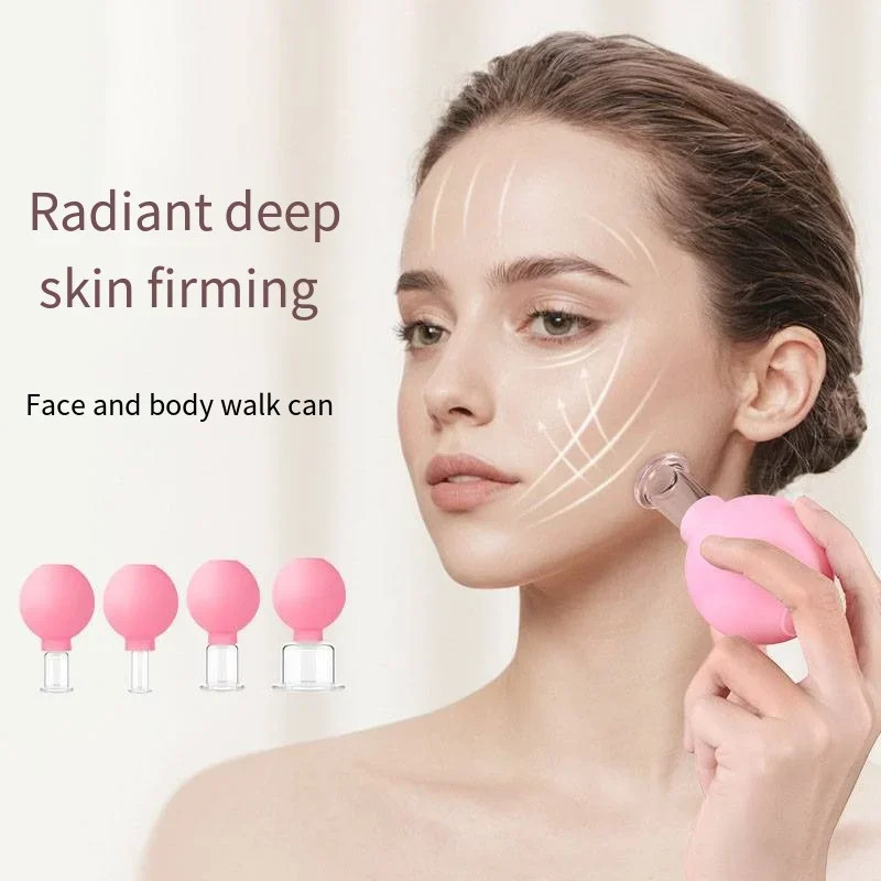 Slimming Face Sucker Suction Cup Vacuum Cupping Jar Cellulite Massager for Beaut