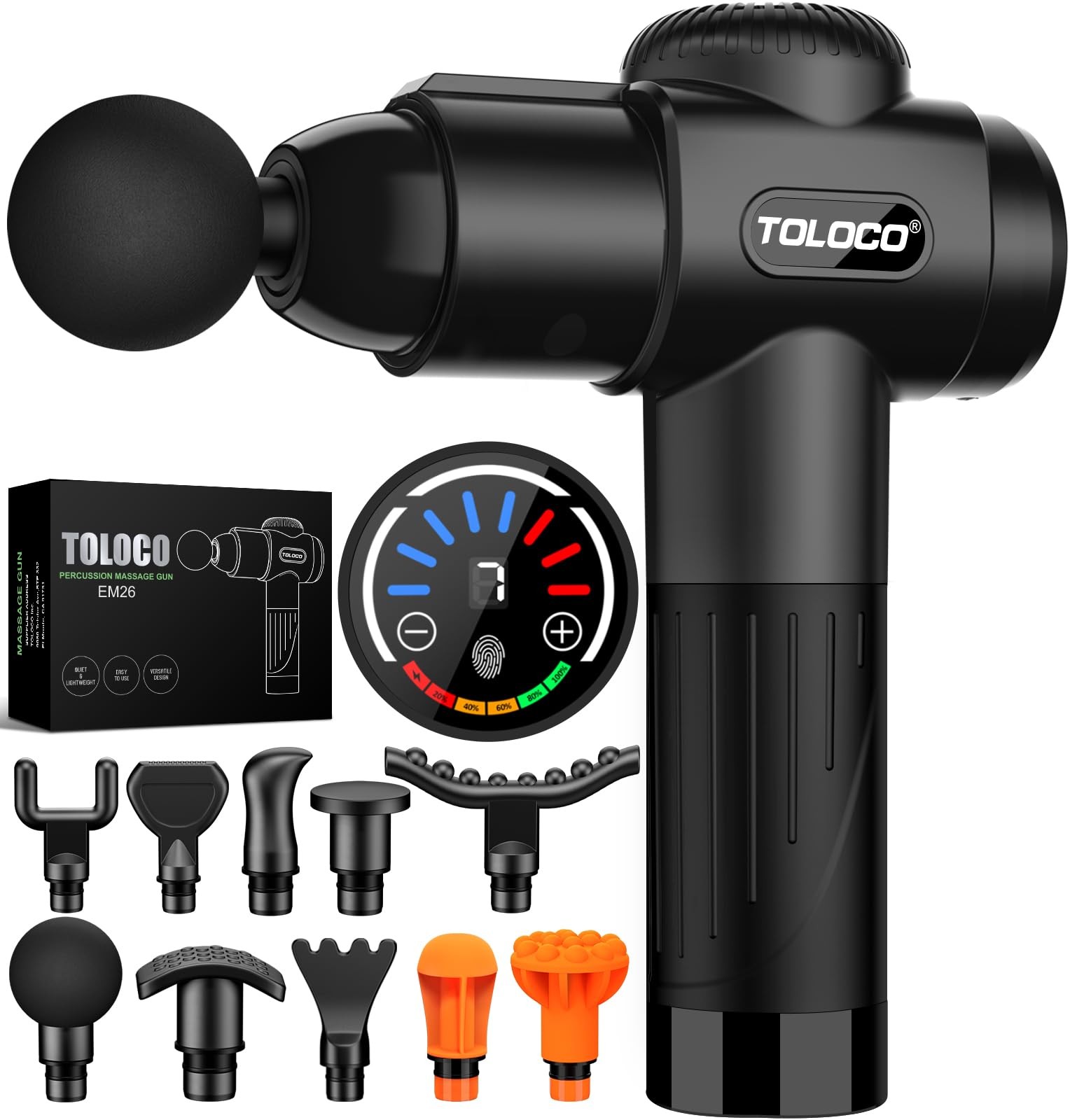 Toloco Massage Gun Deep Tissue Back Massage For Athletes For Pain Relief