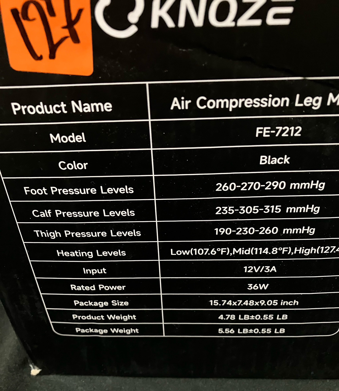 Knqze Air Compressor Leg Massager FE-7212