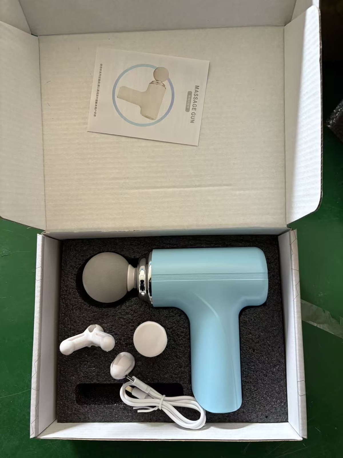 Portable Massage Gun 4 Heads LED Display Deep Tissue Percussion Massager