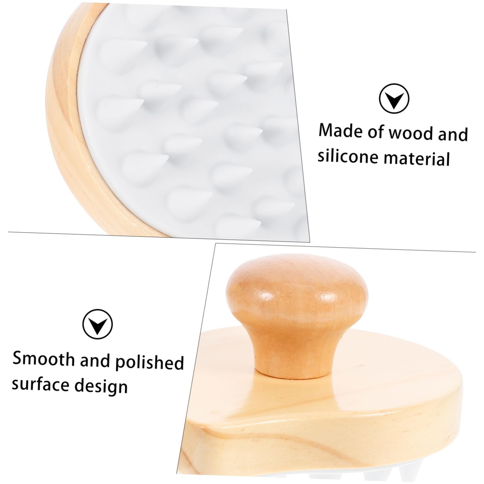 Wooden Handle Hair Cleansing Brush Ergonomic Scalp Massage Tool for Dandruff …
