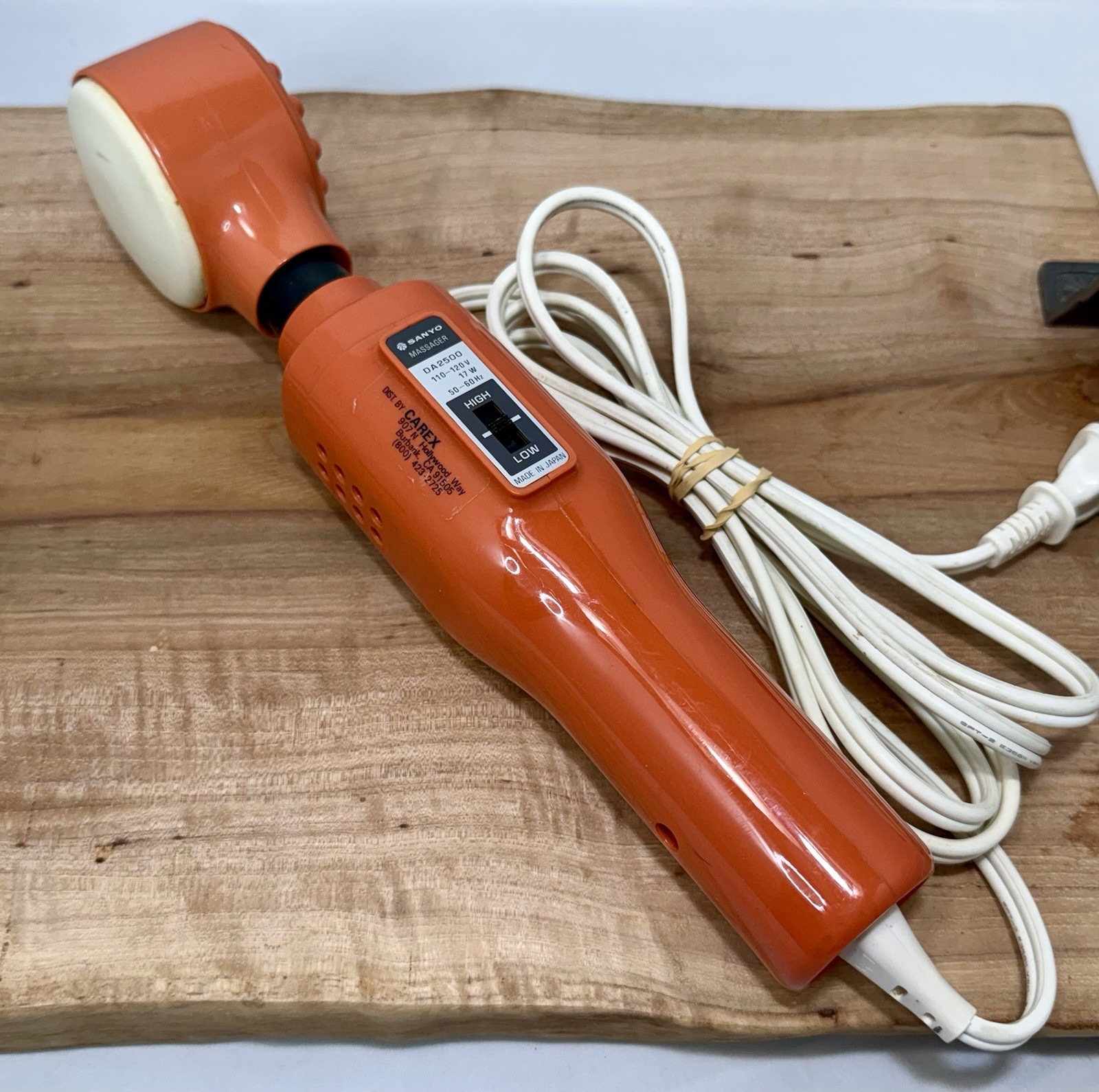 Vintage SANYO DA2500 Percussion Body Massager 17W 2 Speed Made in Japan