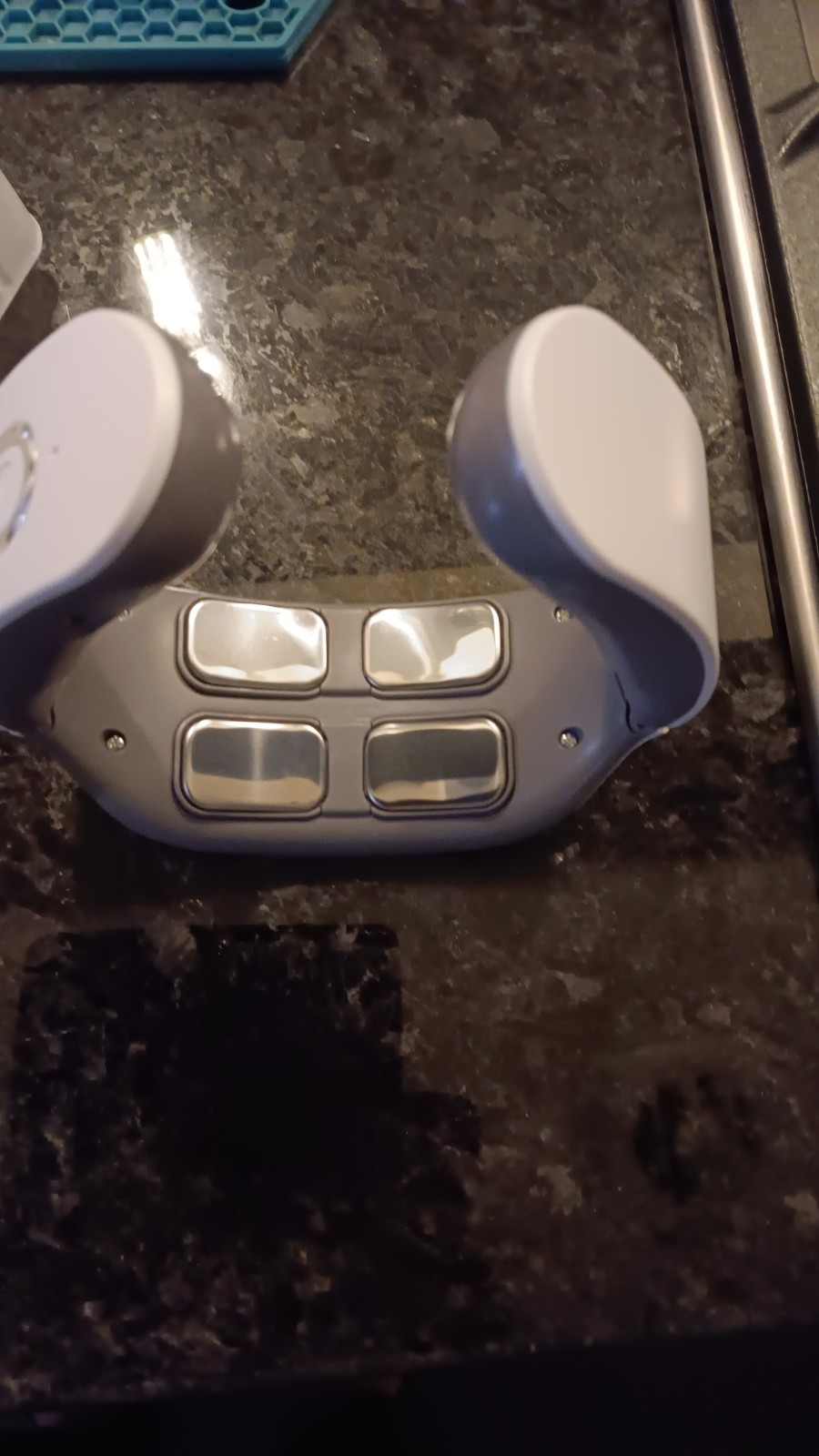 JT-809 Cervical Neck Massager Heated Pulse Rechargeable USB White Gray