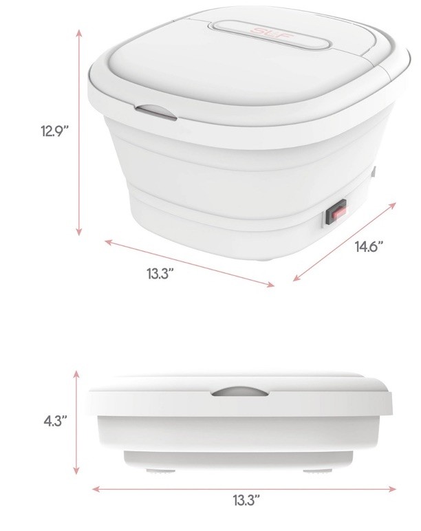 Tzumi SLF Heated Portable Bubble Bath Foot Massager