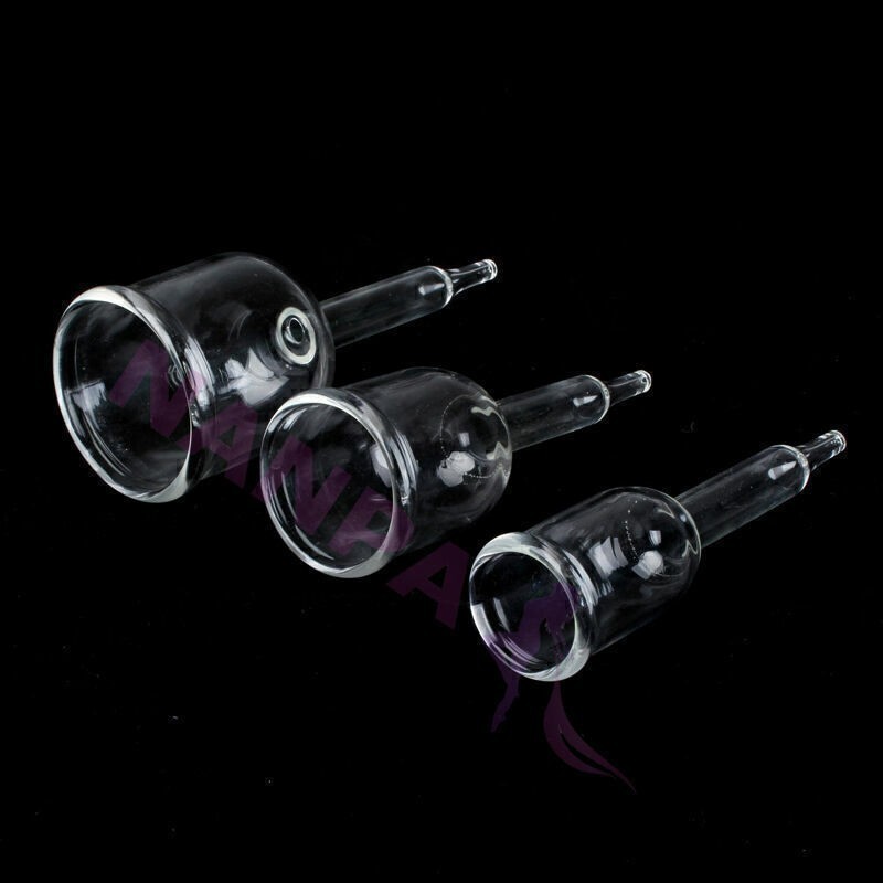 3PCS Replace Vaccum Cupping Glass Cup For Vacuum Therapy Breast Beauty Machine