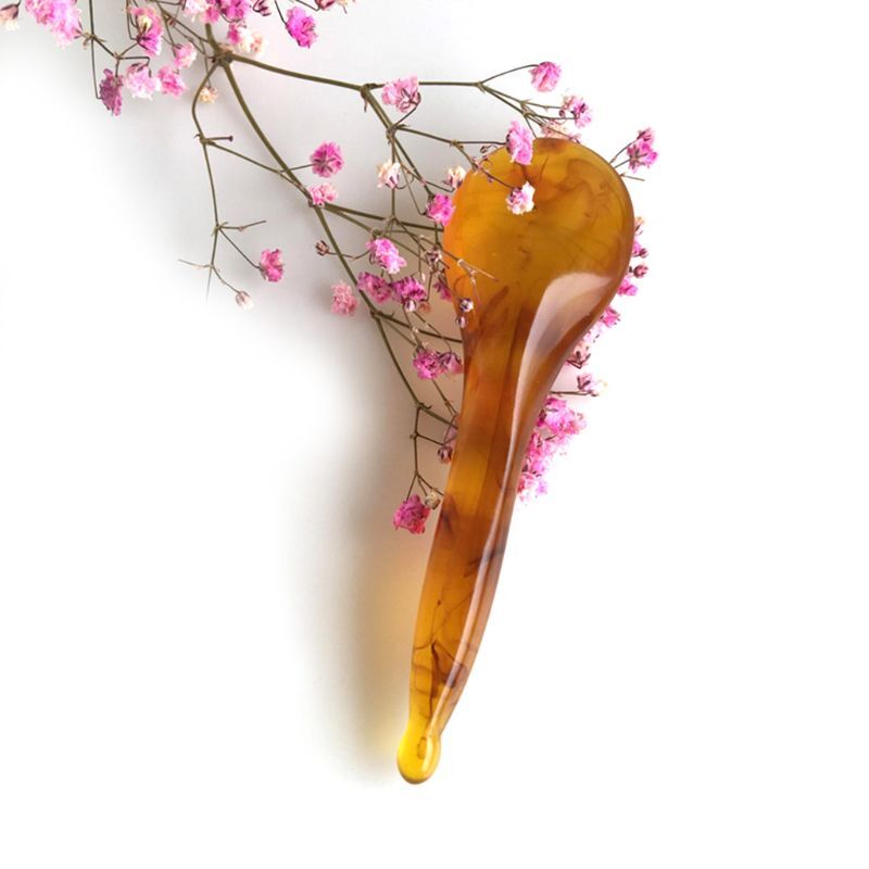 7pcs Natural Resin Amber Massage Scraping for Face Neck Gua Sha Scraper Therapy