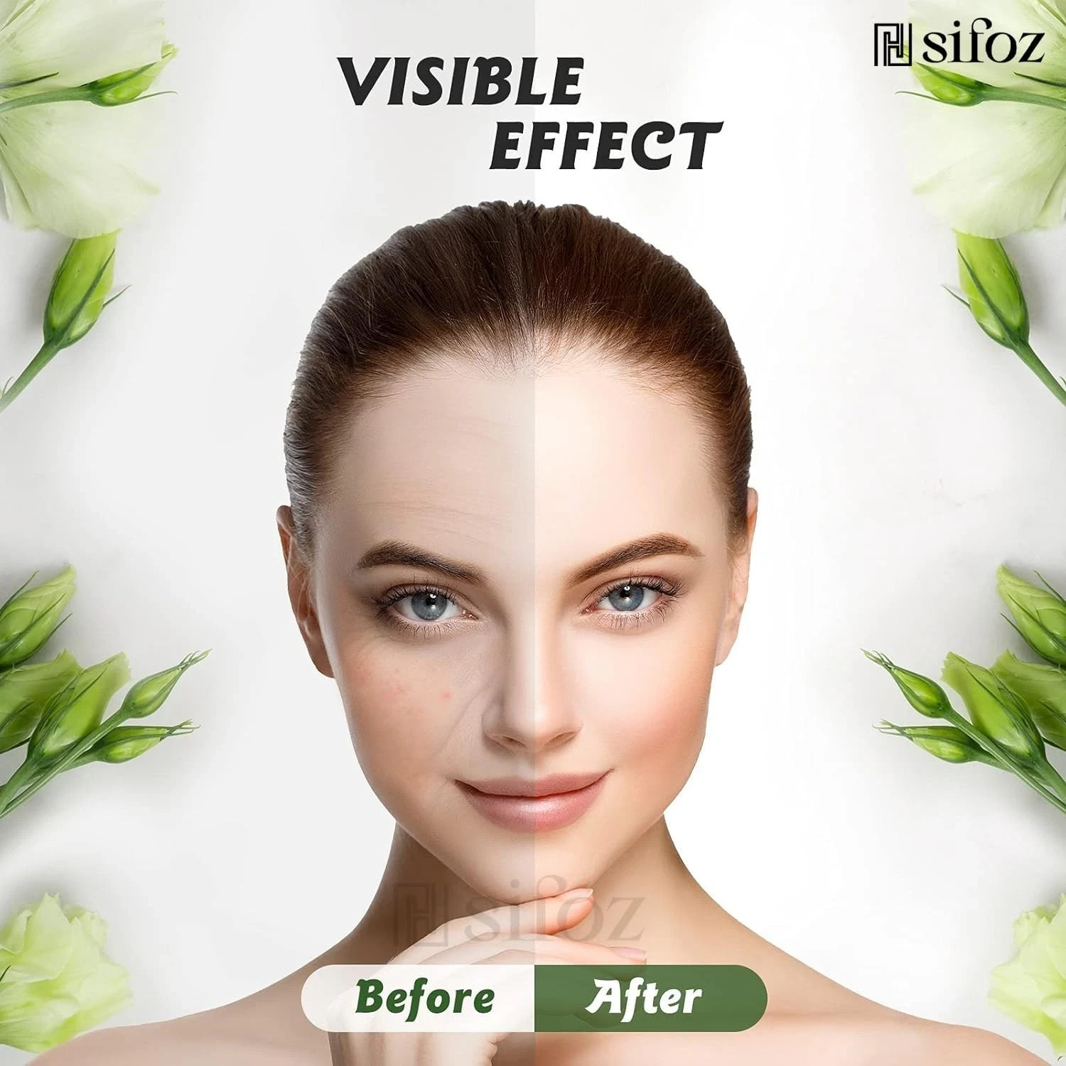 Sifoz Jade Roller & Gua Sha Set Face Anti-Aging Facial Roller Skin Care Tool
