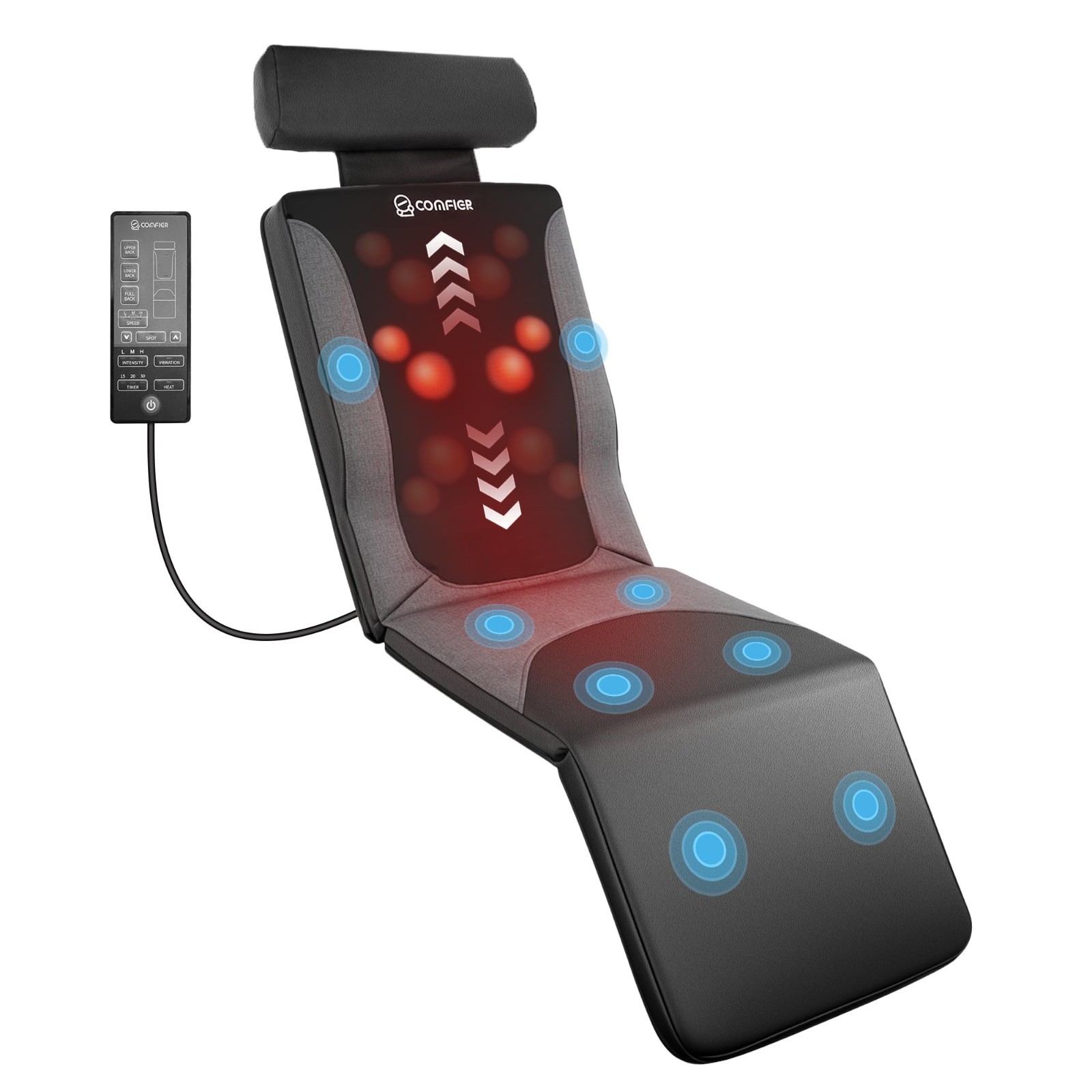 2 in 1 Shiatsu Foot & Calf Massager with Heat, Vibration, Compression – Relief f
