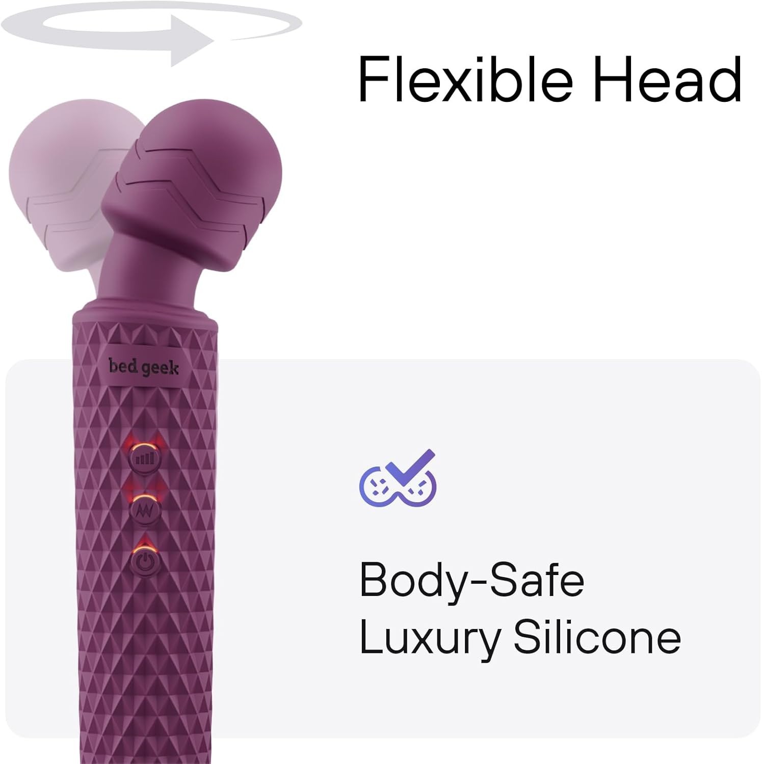 Portable Wand Massager with Quiet Operation, 20 Patterns and 8 Adjustable Speeds